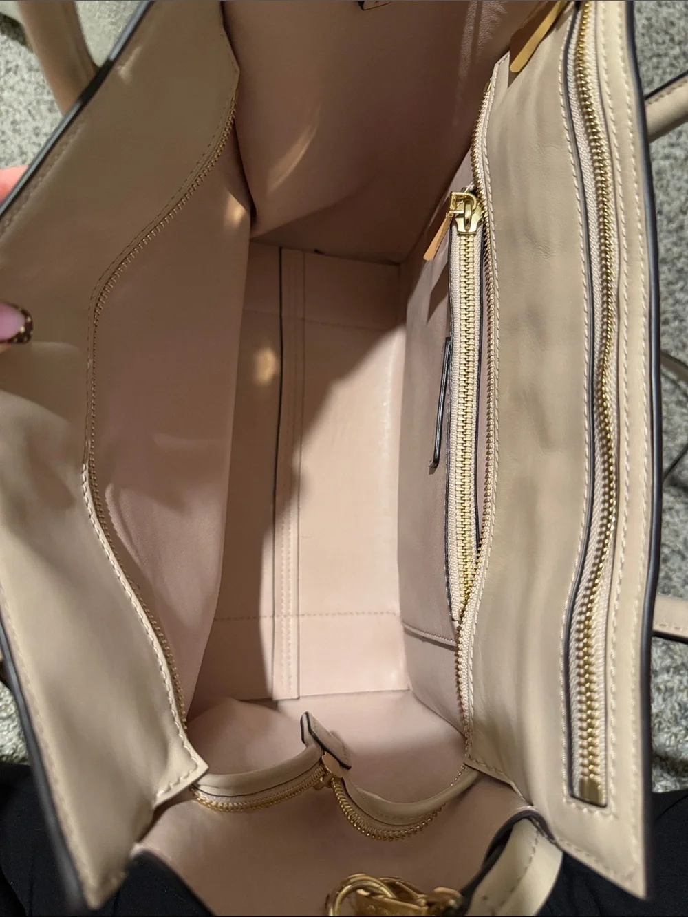 Michael Kors Pebbled Satchel in Blush Pink with Gold Hardware
